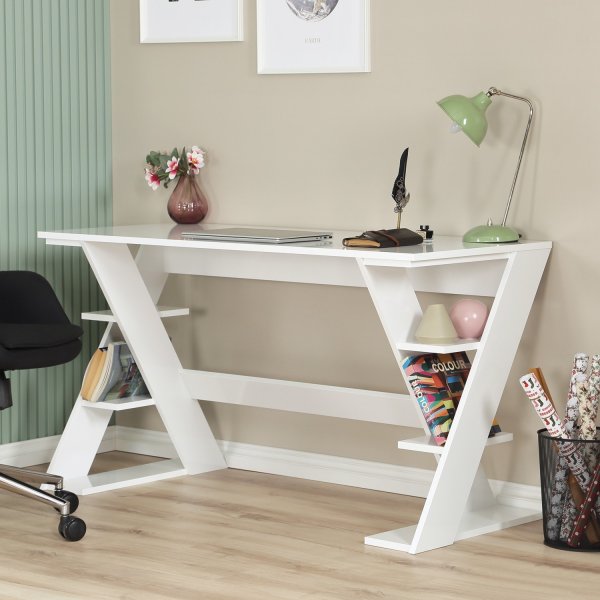 Lungo skrivbord 140 x 60 cm - Vit Lungo skrivbord 140 x 60 cm - Vit