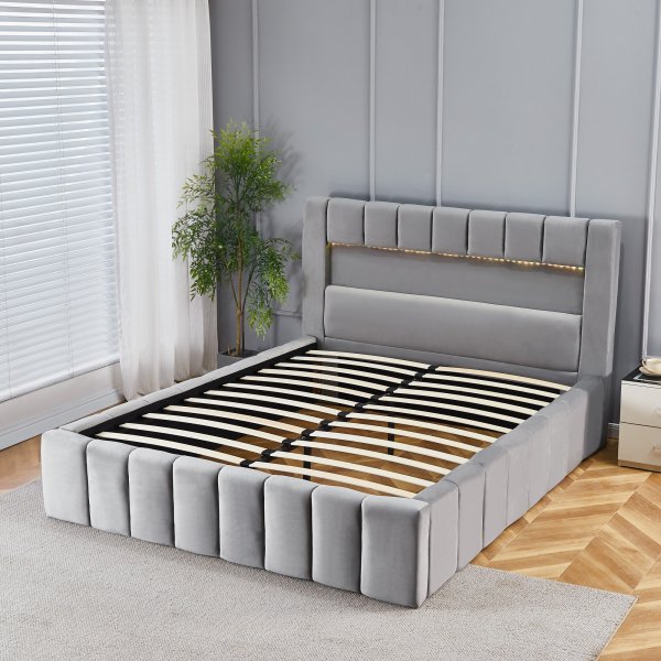 Cadre de lit avec clairage LED 160x200 cm