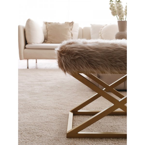 Pouf Capraz Plush - Marron/or Pouf Capraz Plush - Marron/or