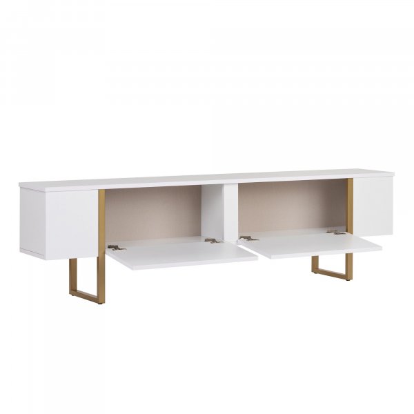 TV-b�nk Orost 180 cm - Vit/guld