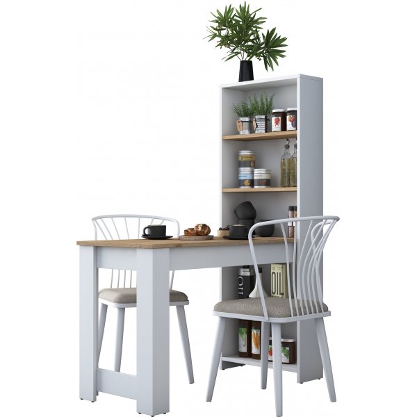 Table  manger Jalle 120 x 54 cm - Noyer/blanc