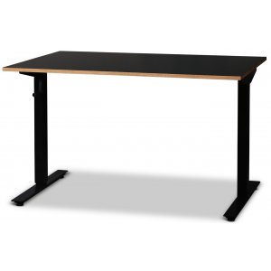 Wedge skrivbord höj och sänkbart 120x80 cm - Svart HPL