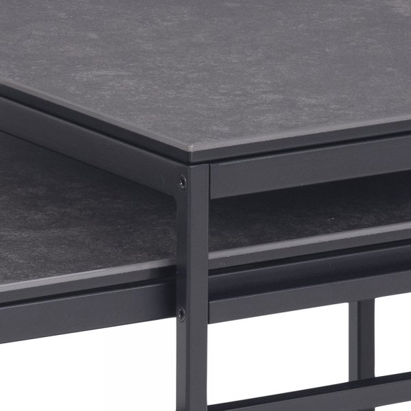 Table de paris Exeter 55x50 | 100x50cm - Noir Table de paris Exeter 55x50 | 100x50cm - Noir