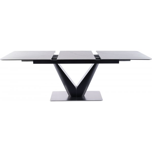 Table à manger Canyon 160-220 cm - Blanc/noir Table à manger Canyon 160-220 cm - Blanc/noir
