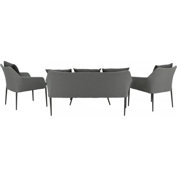 Groupe de canapés Spoga - Noir/Gris Groupe de canapés Spoga - Noir/Gris