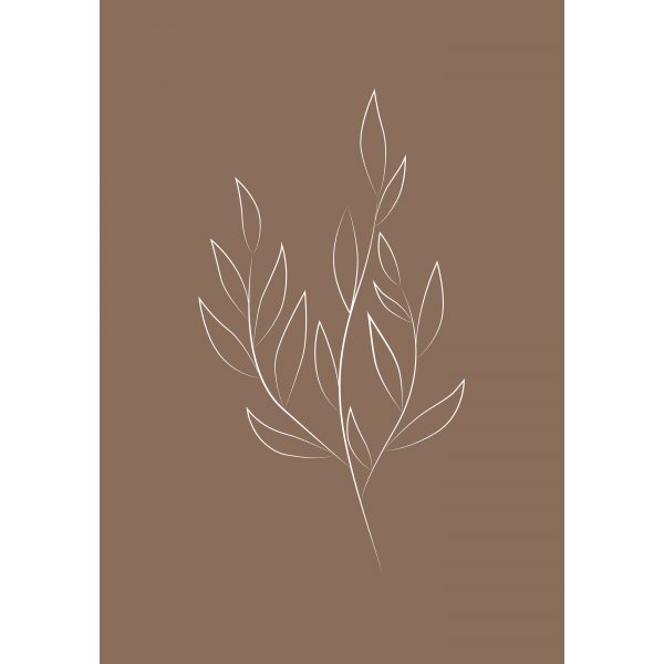 Poster - Drawed leaf