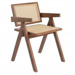 Anna karmstol - Brun med rotting i sits & rygg