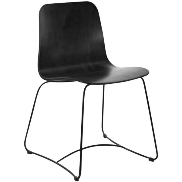 Chaise de salle  manger Hips avec base en mtal - Couleur de sige en option