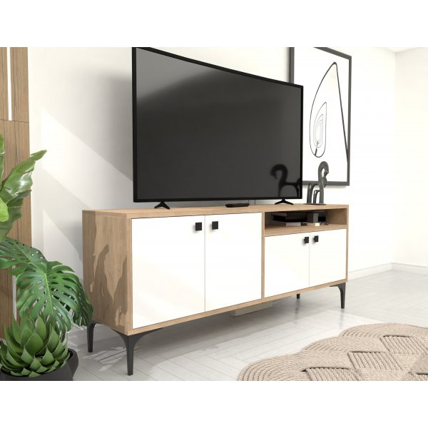 Artemis TV-meubel - Wit/eiken Artemis TV-meubel - Wit/eiken