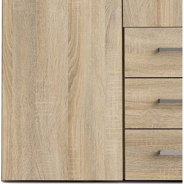 Armoire Space avec 4 portes et 3 tiroirs - Chêne Armoire Space avec 4 portes et 3 tiroirs - Chêne