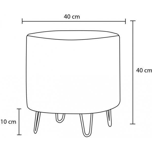 Pouf Asmara - Crème/or Pouf Asmara - Crème/or