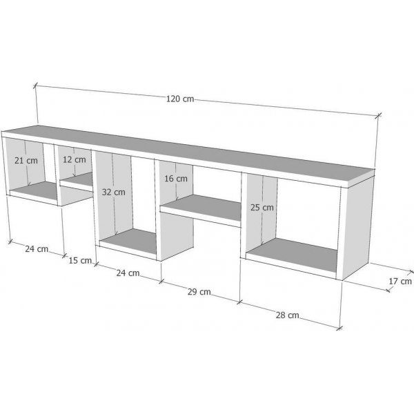 Amanos wandplank - Wit Amanos wandplank - Wit
