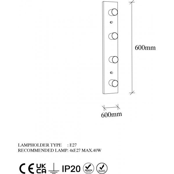 Milou wandlamp 12242 - Goud