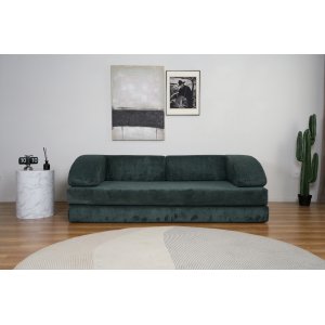 Bäddsoffa i grön manchester 3-sits - Lincoln Bäddsoffa i grön manchester 3-sits - Lincoln
