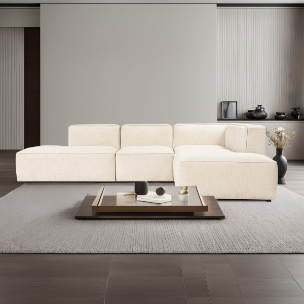 Canapé d'angle More avec extrémités ouvertes à droite - Crème Canapé d'angle More avec extrémités ouvertes à droite - Crème