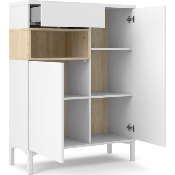 Armoire Roomers - Blanc/chêne Armoire Roomers - Blanc/chêne