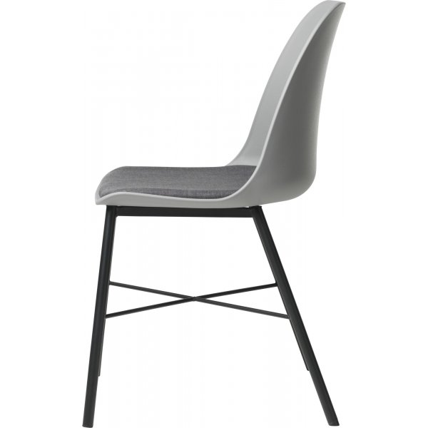 Chaise grise Oman avec coussin d'assise Chaise grise Oman avec coussin d'assise