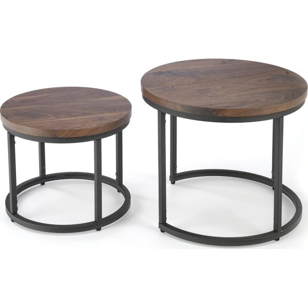 Satsbord valnöt/svart Ø43/53 cm - Tore Satsbord valnöt/svart Ø43/53 cm - Tore