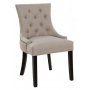 Matstol beige med bruna ben - Tuva
