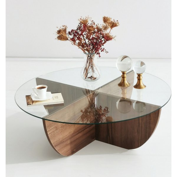 Lily salontafel Ø90 cm - Walnoot Lily salontafel Ø90 cm - Walnoot
