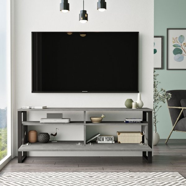 Luvio TV-bnk 11 - Silver/svart