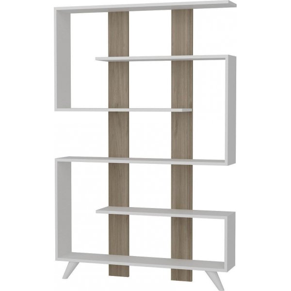 Rain bokhylla - Vit/valnöt Rain bokhylla - Vit/valnöt