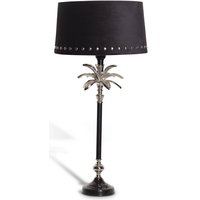 Palmblad Bordslampa 50cm - Silver/Svart Palmblad Bordslampa 50cm - Silver/Svart