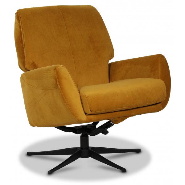 Midsj ftlj (Recliner) - Gul sammet + Textilskydd fr mbler