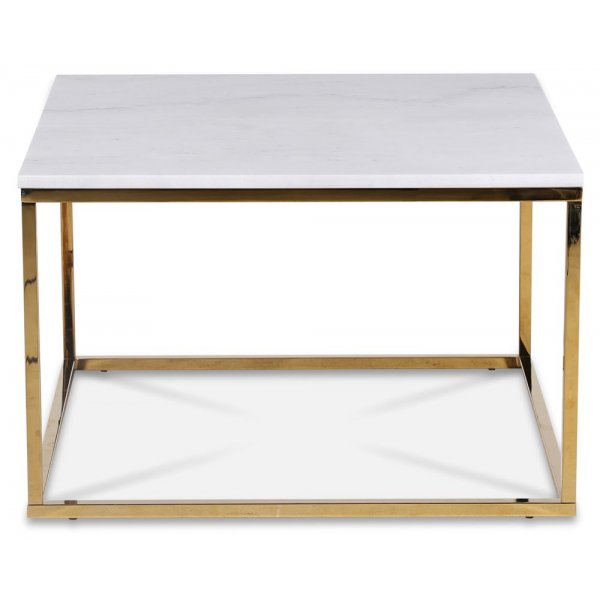 Accent salontafel 75 - Wit marmer / Gepolijst messing Accent salontafel 75 - Wit marmer / Gepolijst messing