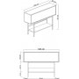 Force avlastningsbord - Antracit/vit/svart