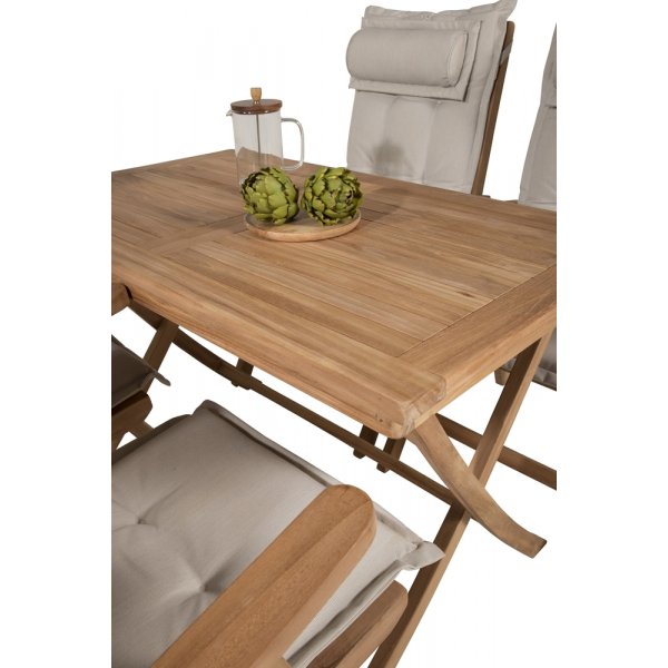 Kenya utematgrupp med 4 st Kenya stolar - Teak Kenya utematgrupp med 4 st Kenya stolar - Teak