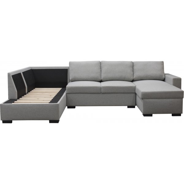 Soffa 309 cm ljusgrå - Solna + Fläckborttagare för möbler Soffa 309 cm ljusgrå - Solna + Fläckborttagare för möbler