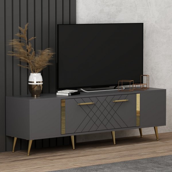 Deta media banc 150 cm de large - Anthracite/or Deta media banc 150 cm de large - Anthracite/or