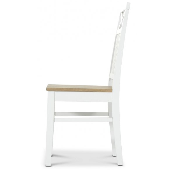 Wilma matstol - vit / oljad ek Wilma matstol - vit / oljad ek