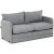 Canap convertible 2 places Saga - Gris clair