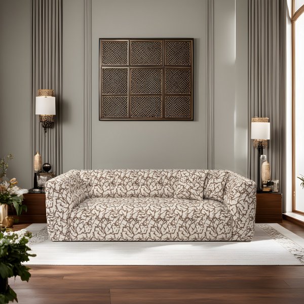 Cady 3-sits soffa - Beige/brun Cady 3-sits soffa - Beige/brun