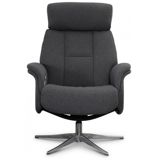 Peru reclinerfåtölj med pall - Grå Peru reclinerfåtölj med pall - Grå