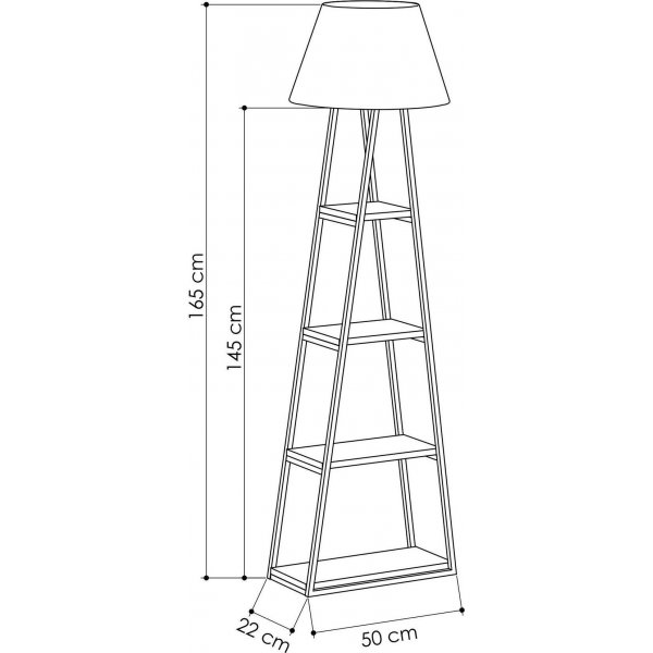Pal golvlampa - Ek/gul