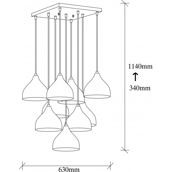 Tattoo taklampa 6233 - Silver