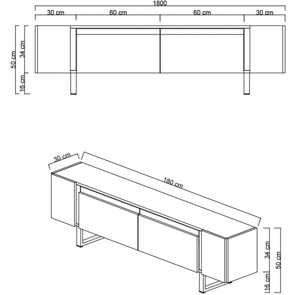 Erki TV-bnk - antracit/svart