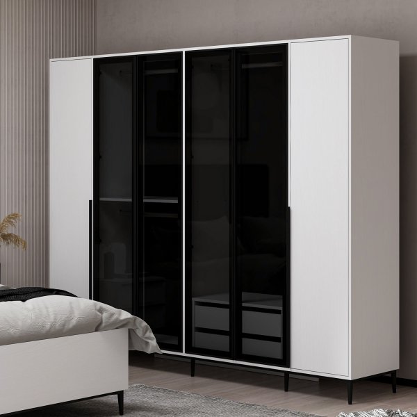 Elevate garderob 268 x 52 x 218 cm - Vit