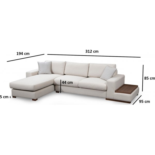 Long divansoffa - Beige Long divansoffa - Beige