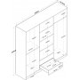 Baden kledingkast 11 - Walnoot/wit