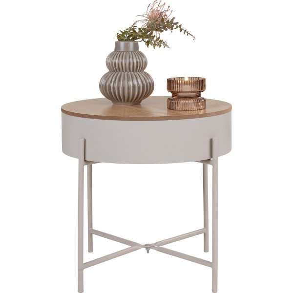 Table d\\\'appoint Sisco Beige/Gris 40 cm