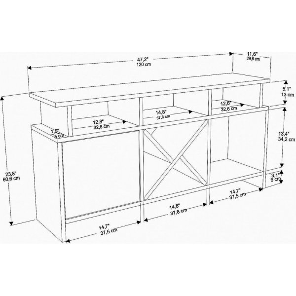 Banc mdia Auburn - Blanc/anthracite