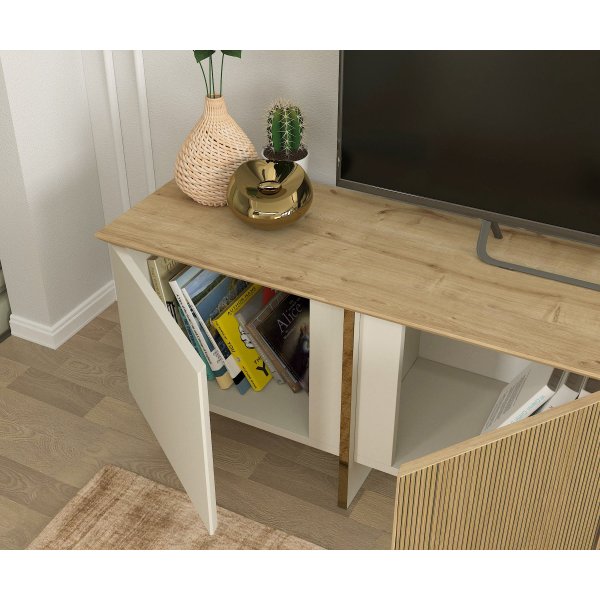 Sion TV-b�nk - Cream/valn�t