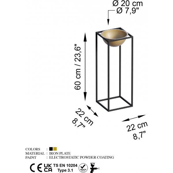 Pot Plato 21 - Noir/or Pot Plato 21 - Noir/or