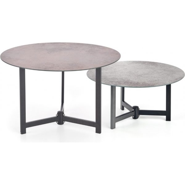 Neal satsbord 60 cm - Gr/Brun (Glas)