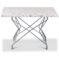 Terrazzo soffbord 75x75cm - Cosmos Terrazzo & underrede Star krom Terrazzo soffbord 75x75cm - Cosmos Terrazzo & underrede Star krom