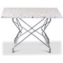 Terrazzo soffbord 75x75cm - Cosmos Terrazzo & underrede Star krom